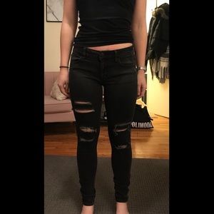 American Eagle Distressed Black Jeans